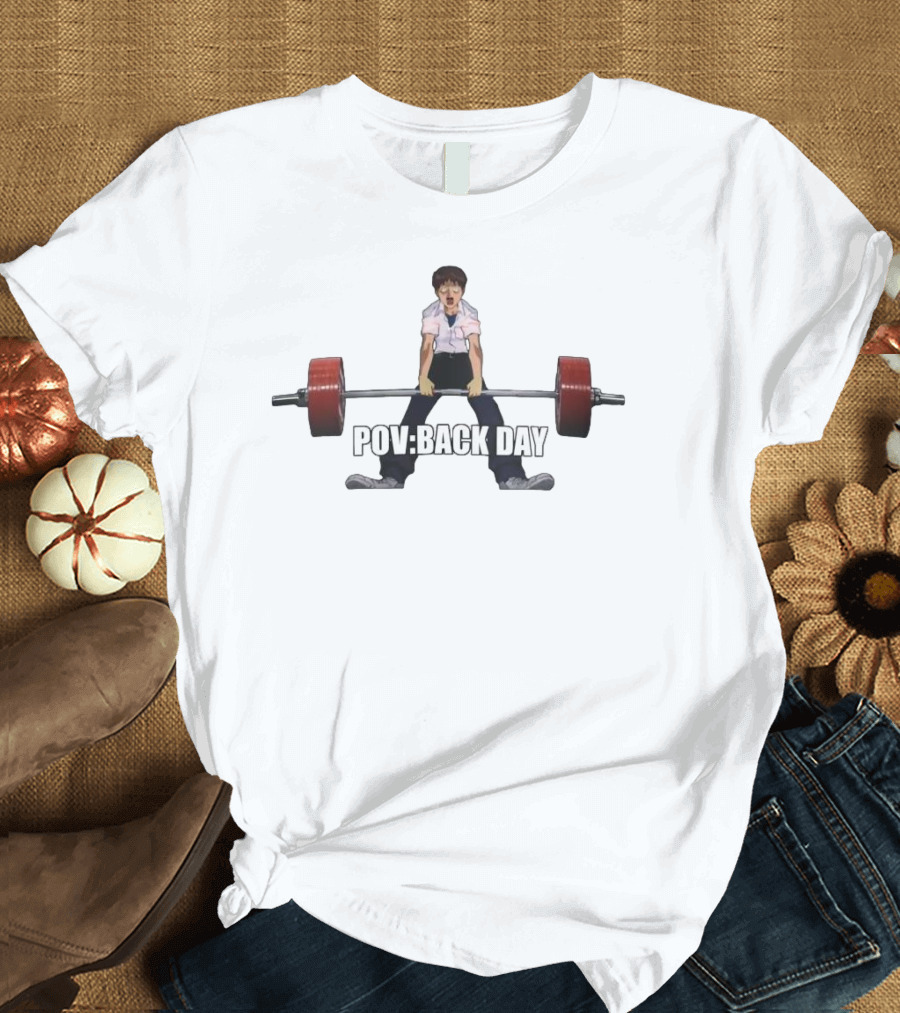 POV Back Day Anime Deadlift Scene T-Shirt