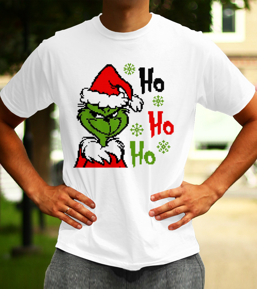Santa Grinch Ho Ho Ho Merry Christmas T-Shirt