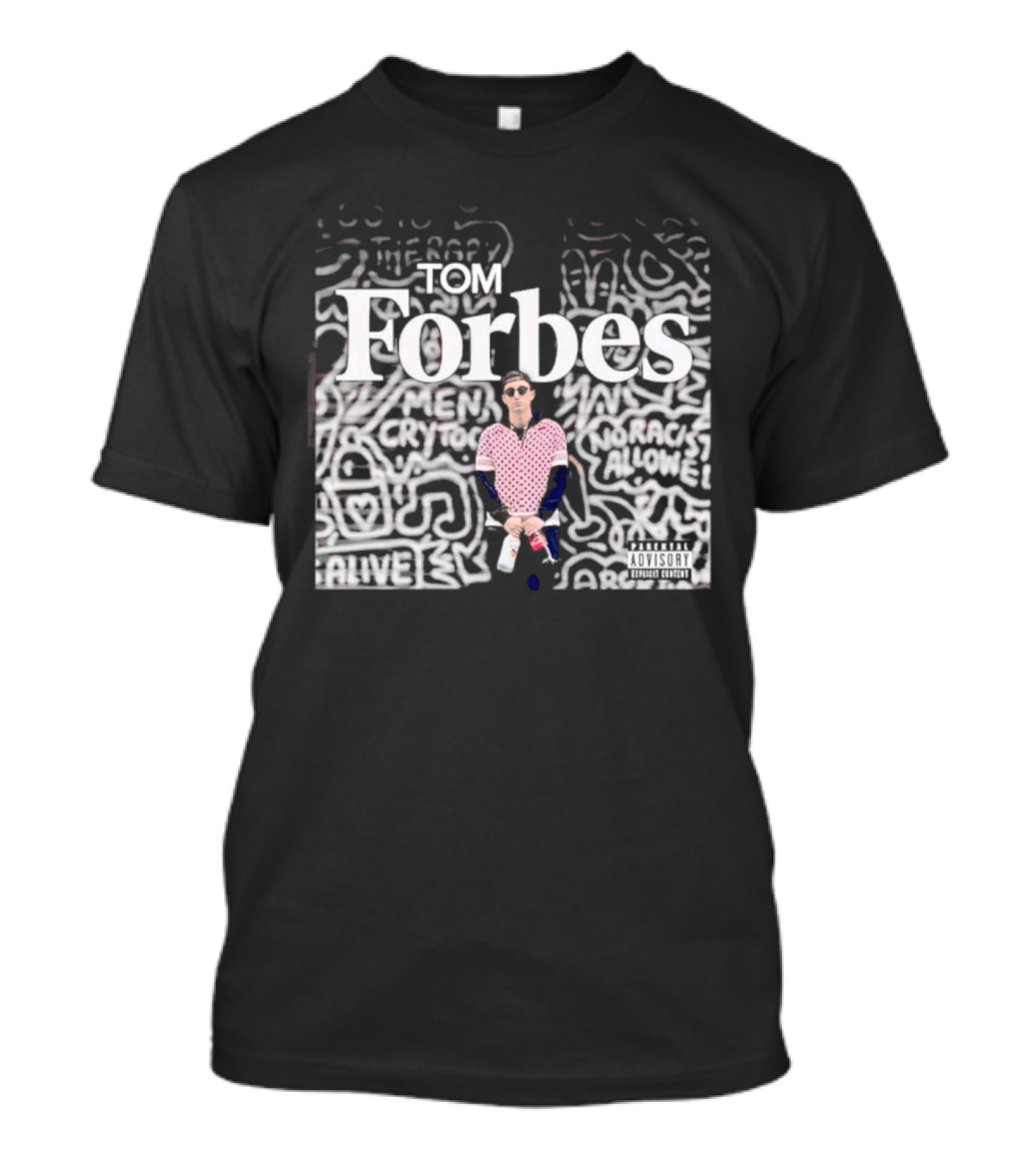 TOM FORBES MEN CRYPTO NO RACISM EXPLICIT CONTENT T-Shirt