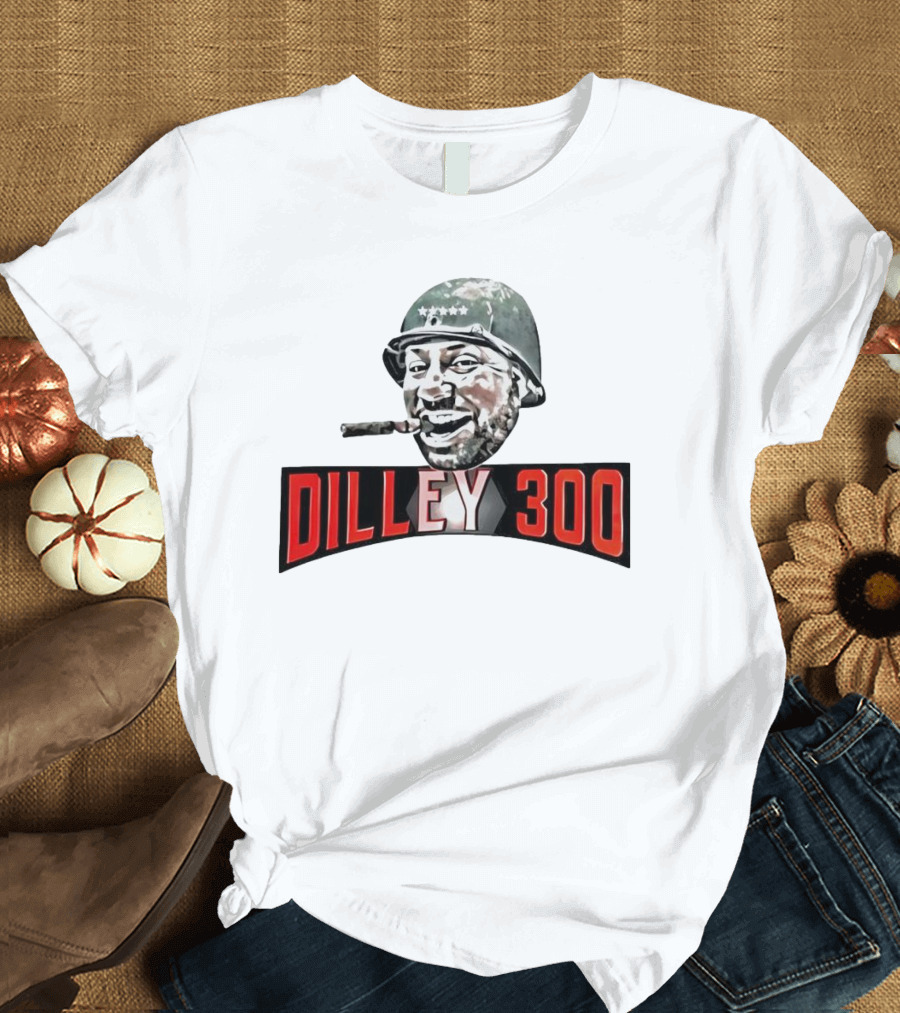 Dilley 300 Military Style Helmet Cigar Laughing Soldier T-Shirt