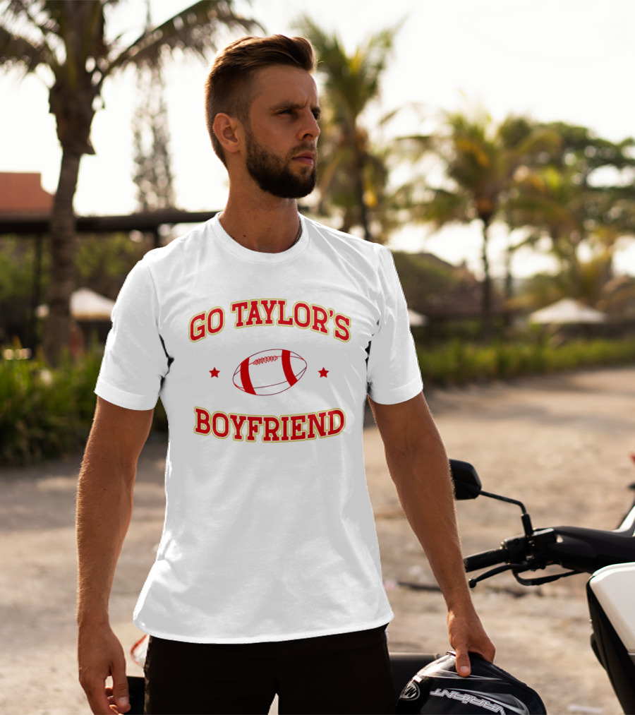 Go Taylor's Boyfriend Football Christmas T-Shirt