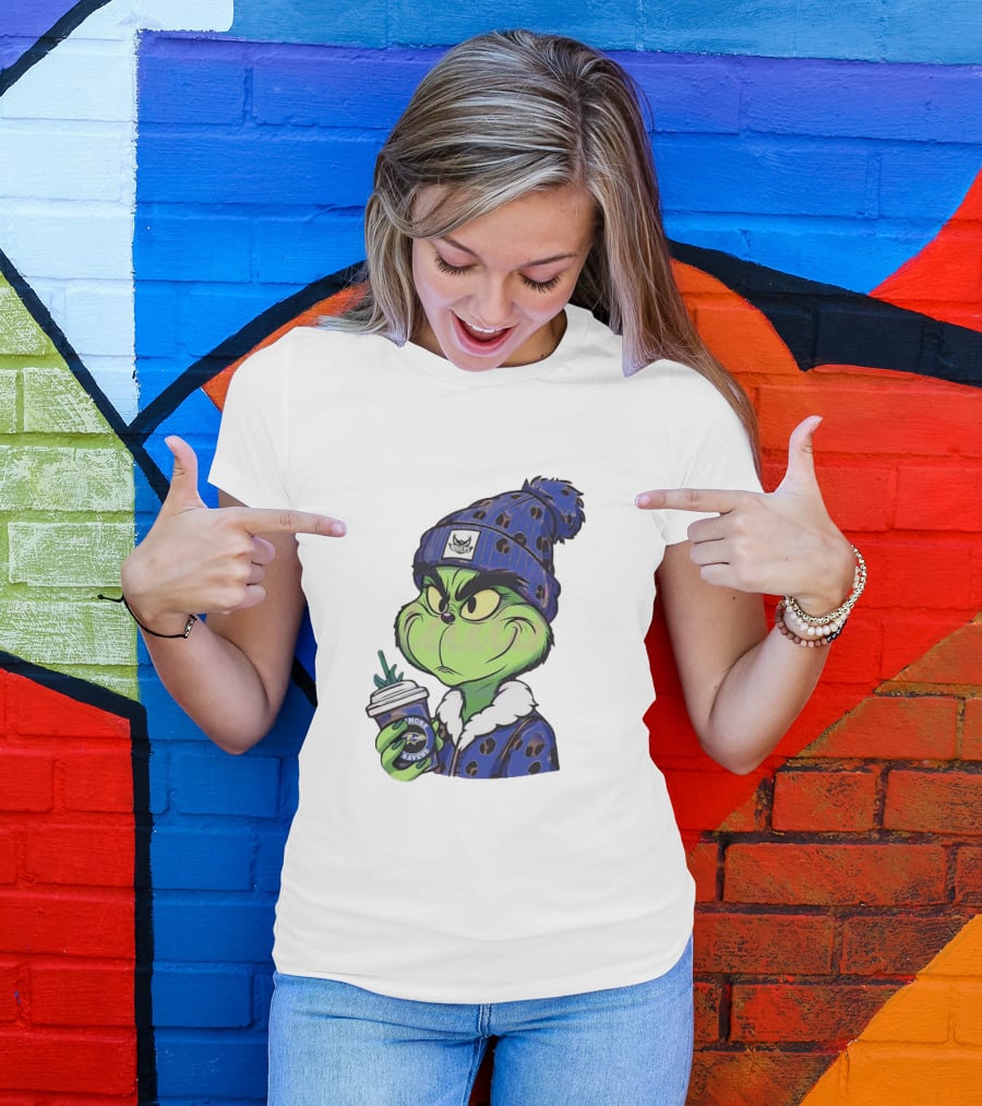 Grinch Boujee Baltimore Ravens Coffee Lover T-Shirt
