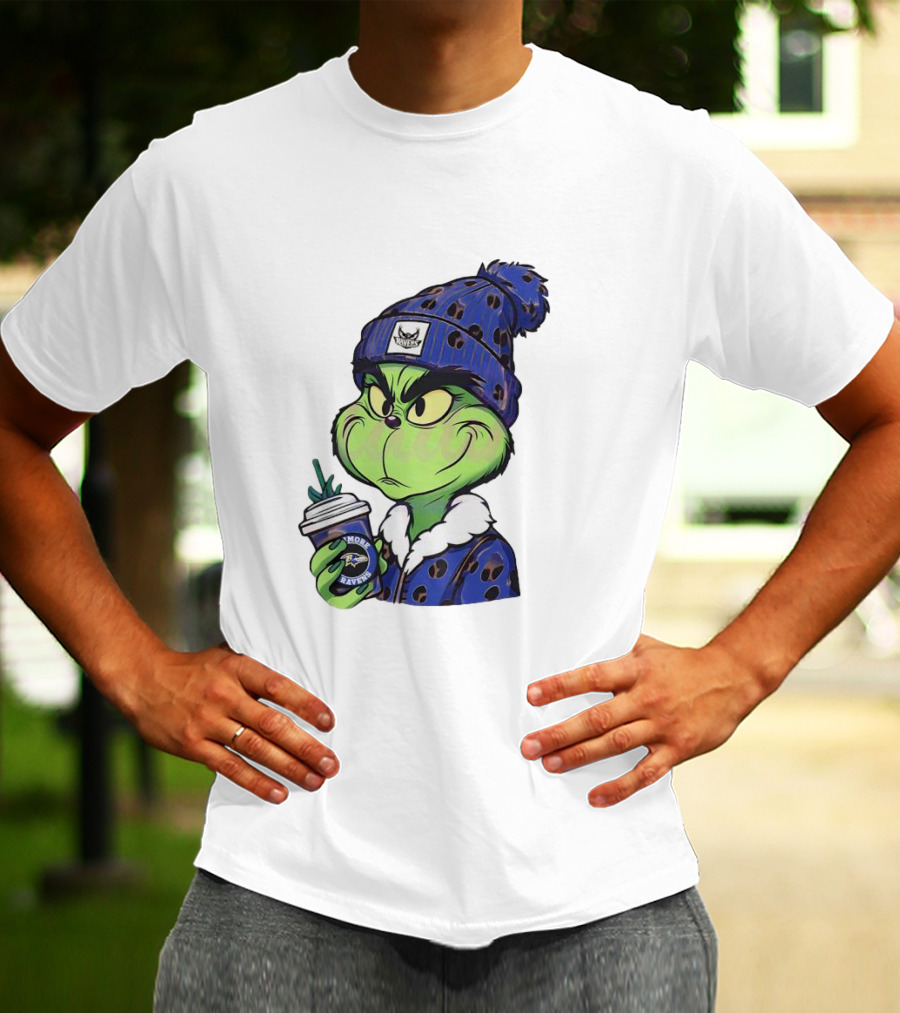 Grinch Boujee Baltimore Ravens Coffee Lover T-Shirt