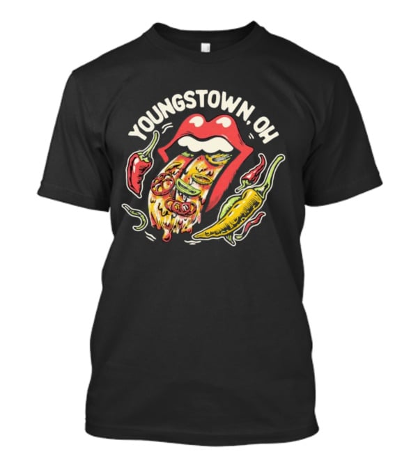 Youngstown OH Spicy Lips With Peppers And Pizza T-Shirt