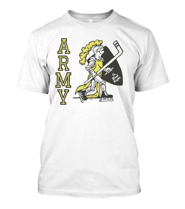 Army Hockey Go Black Knights Warrior Holding Hockey Stick T-Shirt