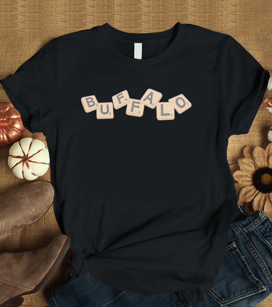 Buffalo Word Game Scrabble Tiles T-Shirt