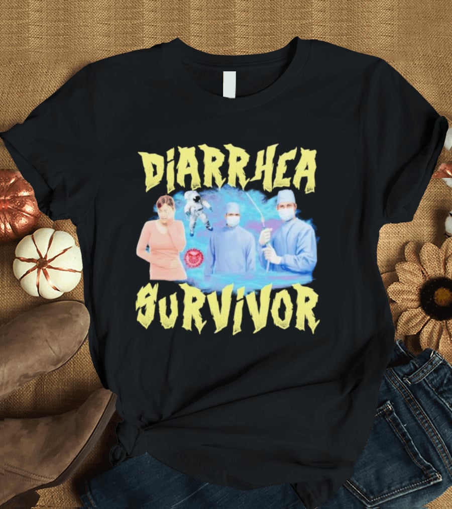 Diarrhea Survivor Funny Medical Humor With Doctors And Patient T-Shirt