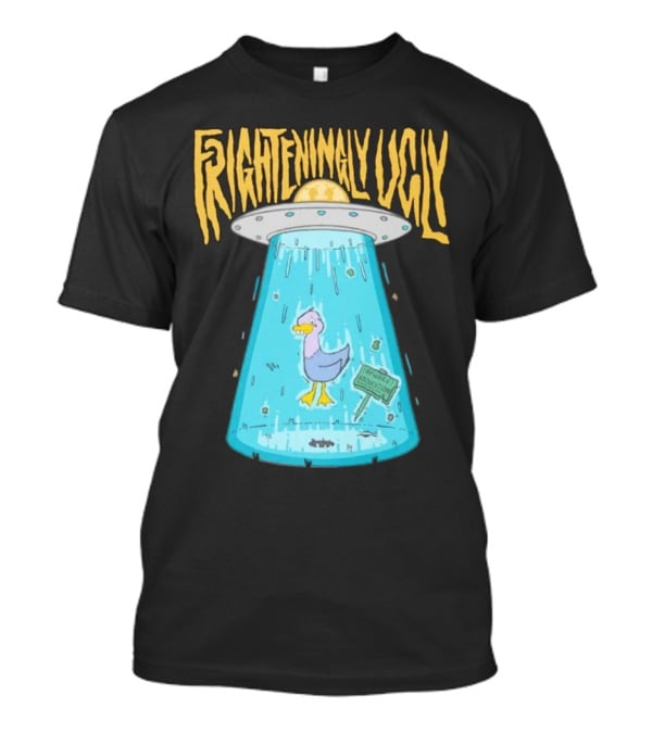 Frighteningly Ugly UFO Duck Abduction T-Shirt