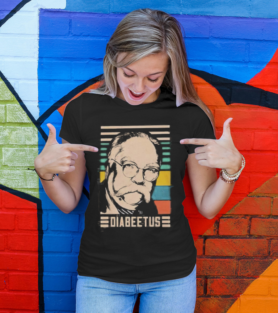 Diabeetus Wilford Brimley Vintage Retro Stripes T-Shirt