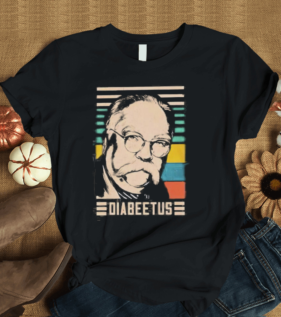 Diabeetus Wilford Brimley Vintage Retro Stripes T-Shirt
