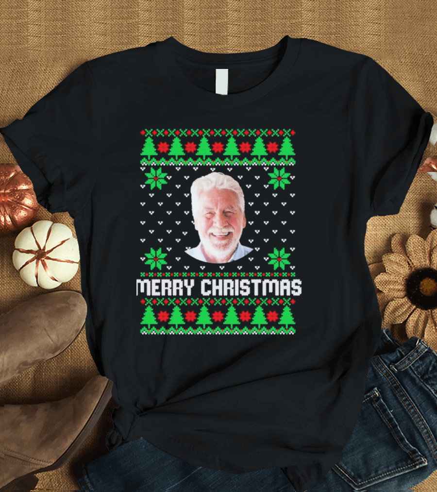 Merry Christmas Personalized Family Photo Face T-Shirt