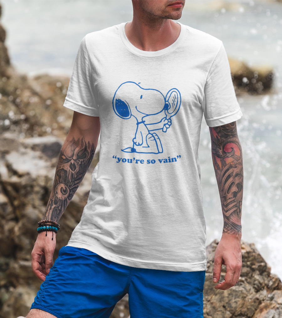 Snoopy You're So Vain Mirror Reflection T-Shirt