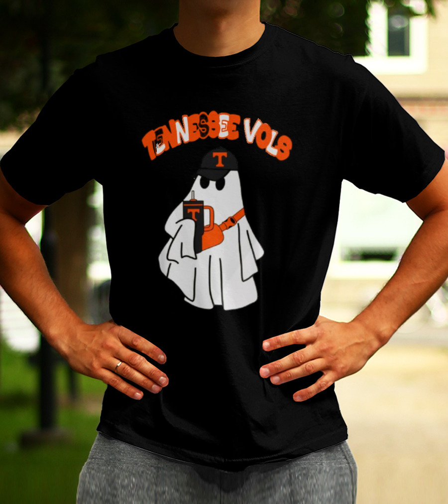 TENNESSEE VOLS GHOST WITH HAT AND DRINK T-Shirt