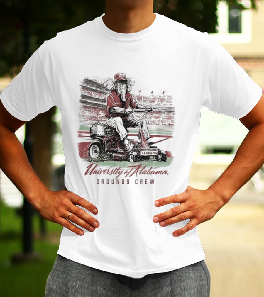 University Of Alabama Grounds Crew Elephant Stadium Mowing T-Shirt