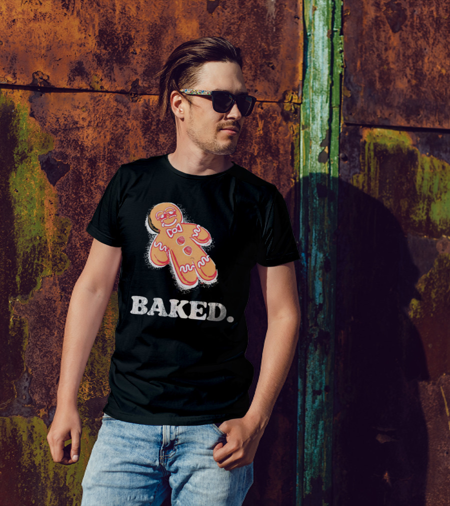 Baked Gingerbread Christmas Cookie Humor T-Shirt