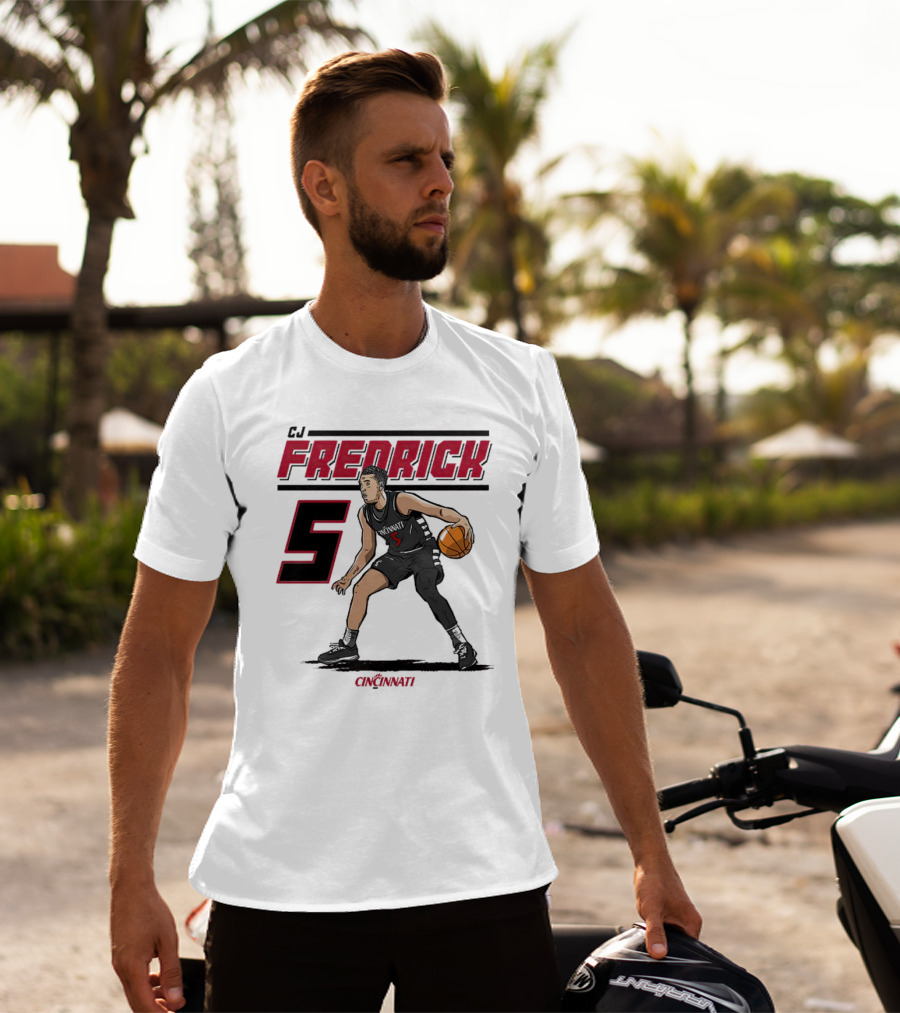 CJ Fredrick Cincinnati Basketball Number 5_ACTION T-Shirt