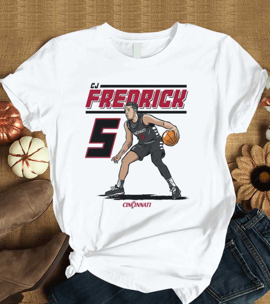 CJ Fredrick Cincinnati Basketball Number 5_ACTION T-Shirt