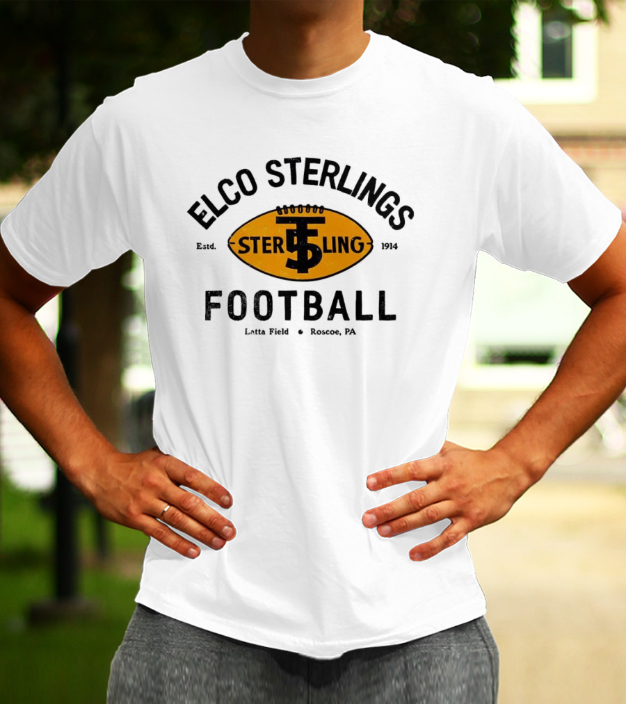 Elco Sterlings Football Latta Field Roscoe PA Est 1914 T-Shirt