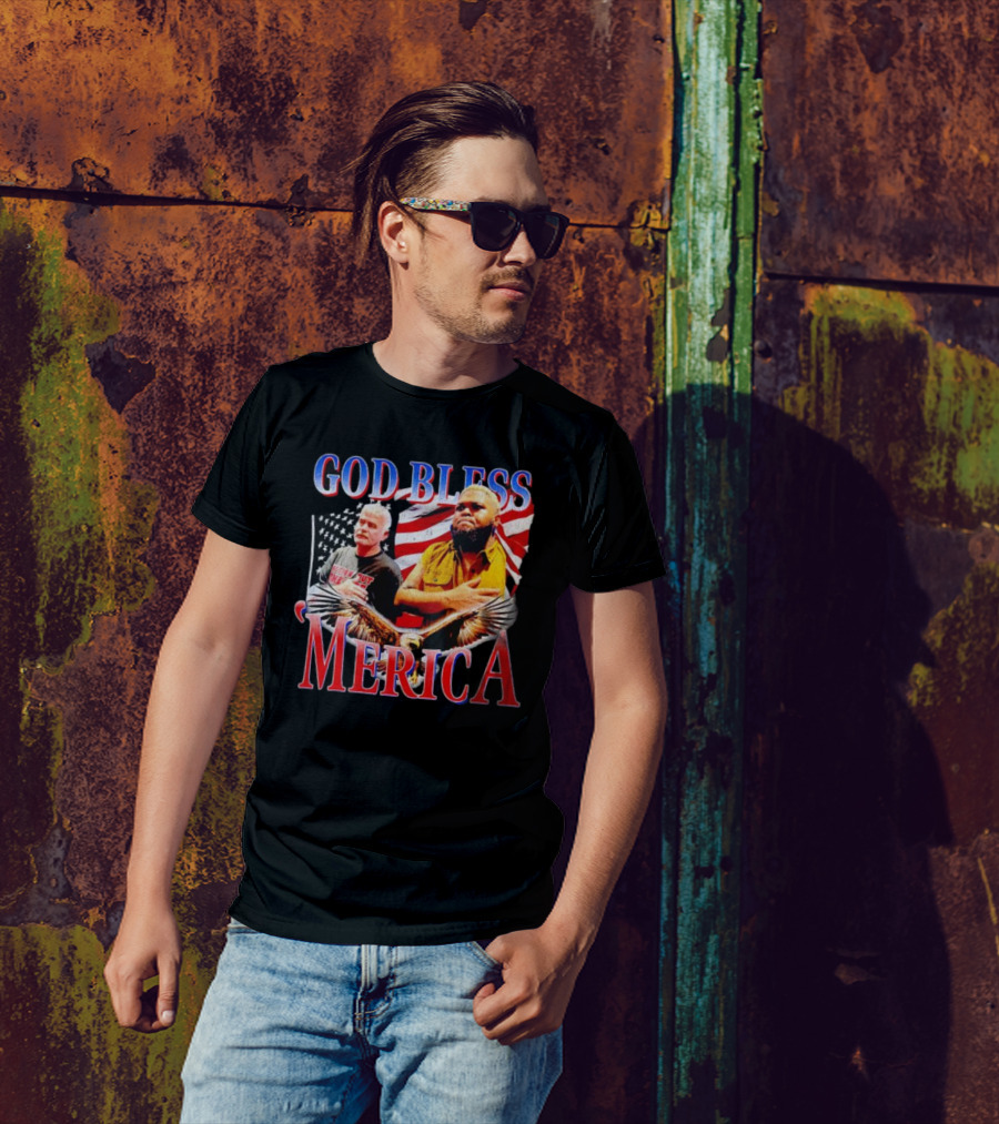 GOD BLESS ‘MERICA Vintage American Flag And Bald Eagle T-Shirt