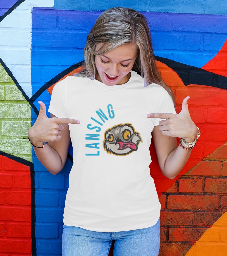 Lansing Baseball Club Owl Mascot T-Shirt