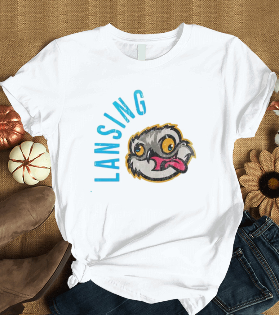 Lansing Baseball Club Owl Mascot T-Shirt