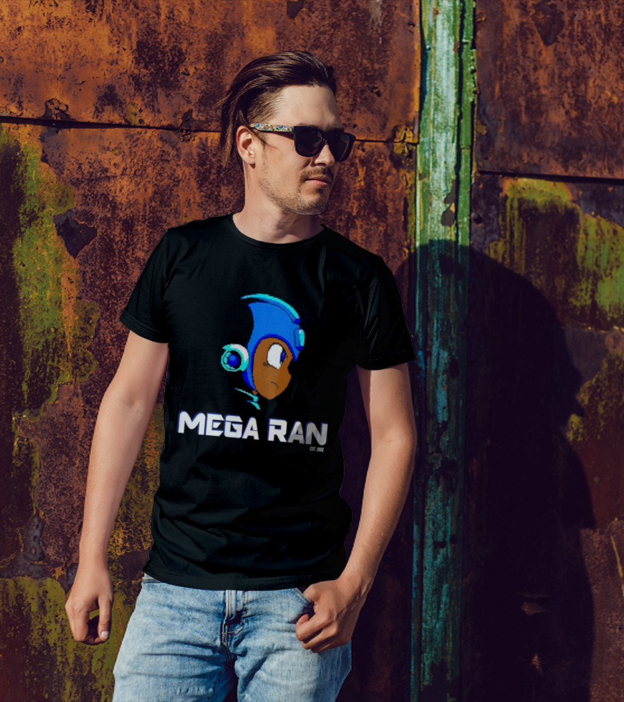 Mega Ran 8-bit EST. 2007 Retro Gaming Character T-Shirt