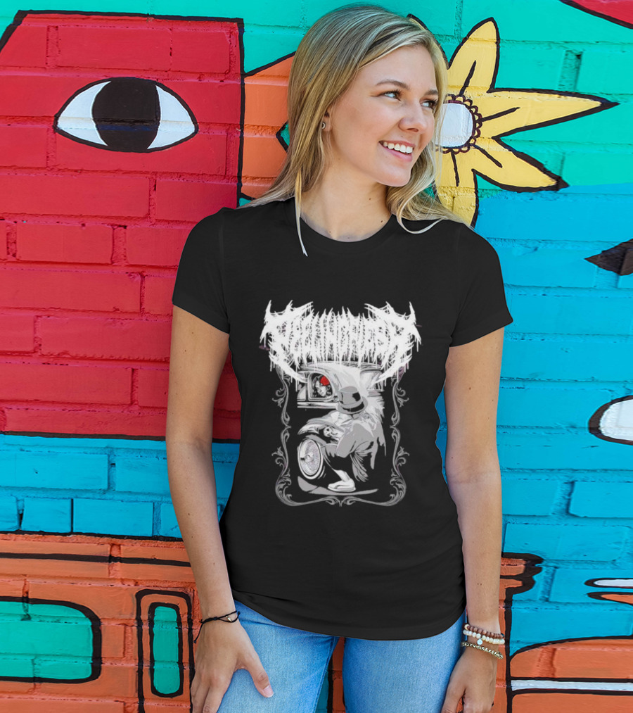 Lowrider Peeling Flesh Skull Classic Car Vibrant T-Shirt