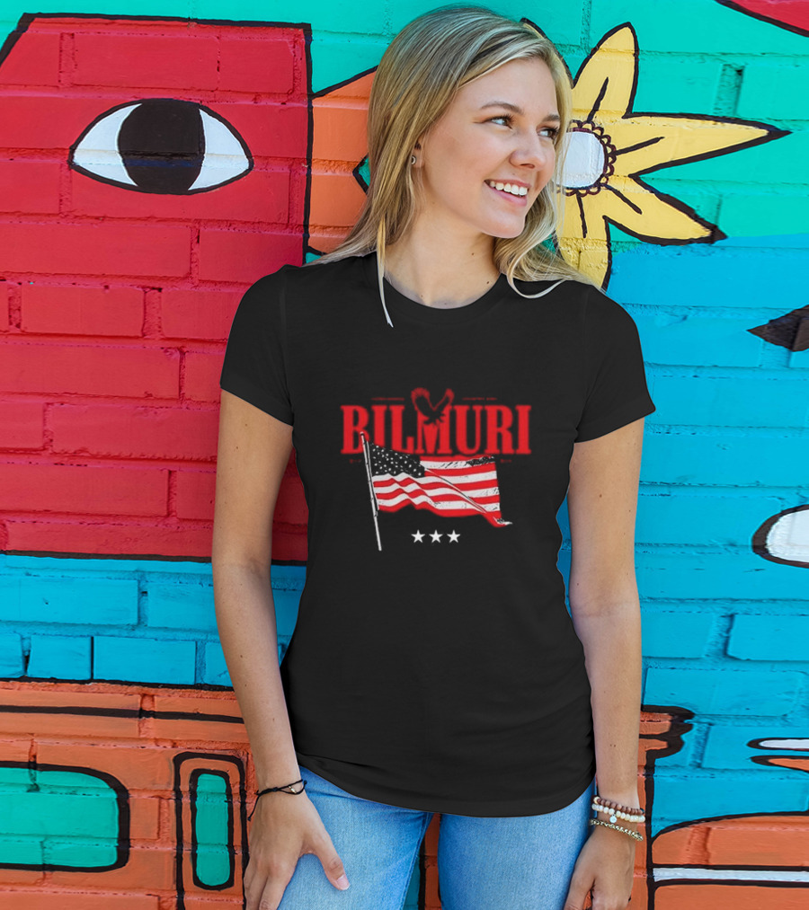 Bilmuri Corn Based Country Emo American Flag Stars Eagle T-Shirt