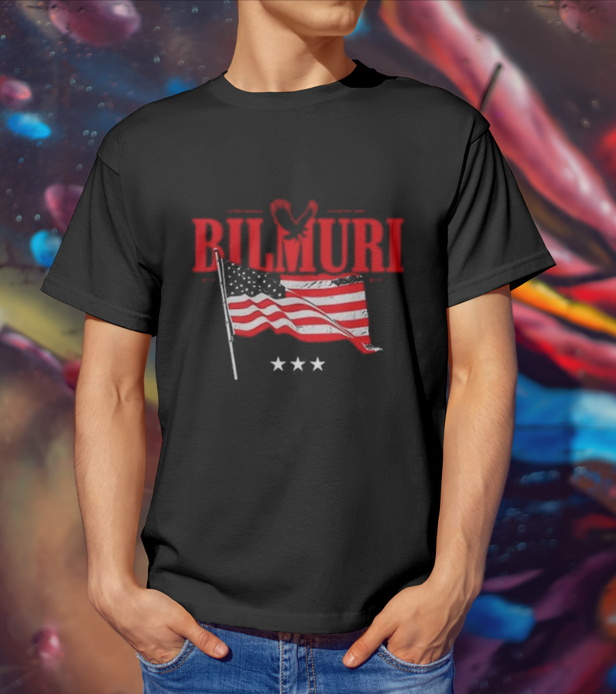 Bilmuri Corn Based Country Emo American Flag Stars Eagle T-Shirt