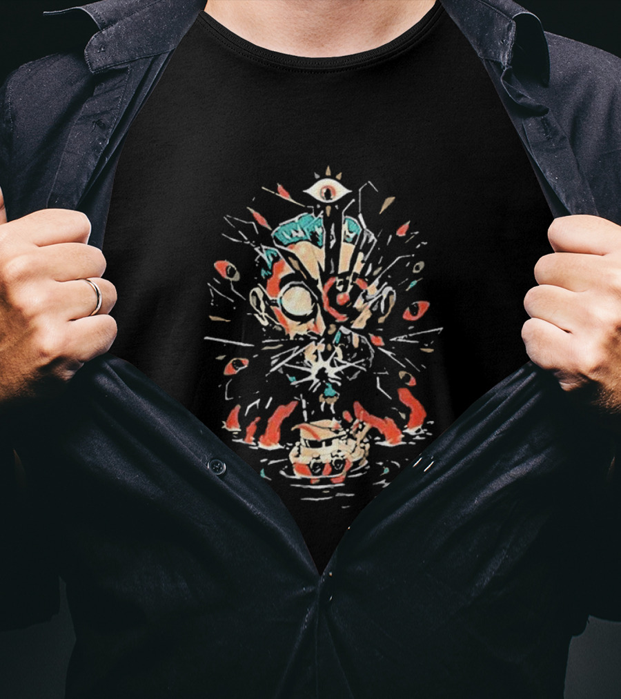 Fangamer Shattered Collector Psychedelic Vision Explosion T-Shirt