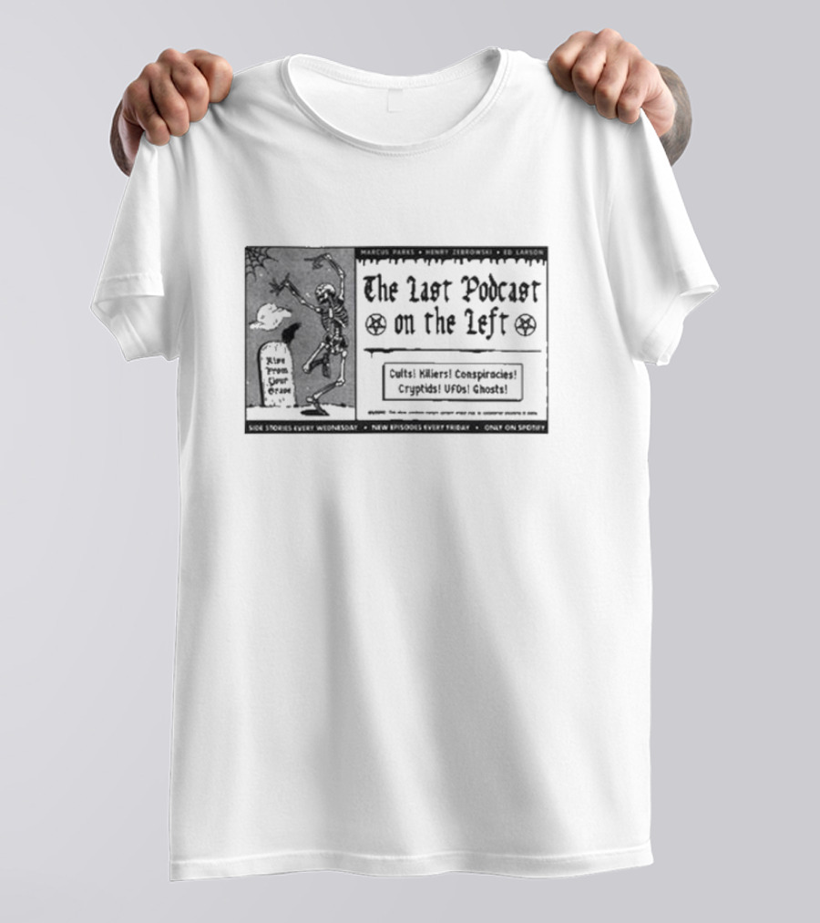 The Last Podcast On The Left Cults Killers Conspiracies Cryptids UFOs Ghosts Vintage Pulp Ad T-Shirt