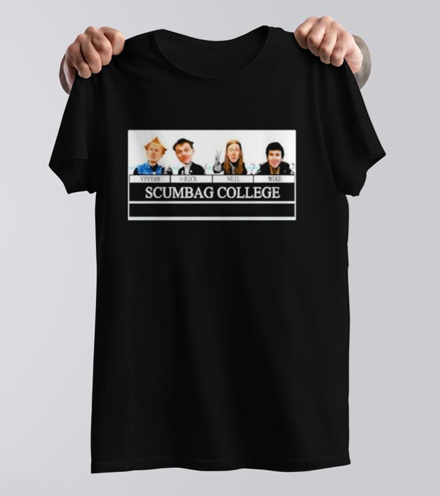 Tmcpoetry Vyvyan Prick Neil Mike Scumbag College The Young Ones Comedy Characters T-Shirt