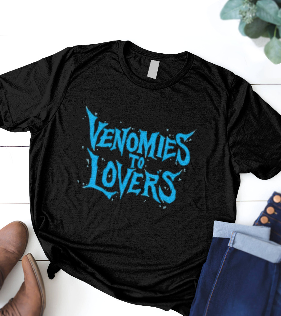Venomies To Lovers Super Yaki Text Blue T-Shirt
