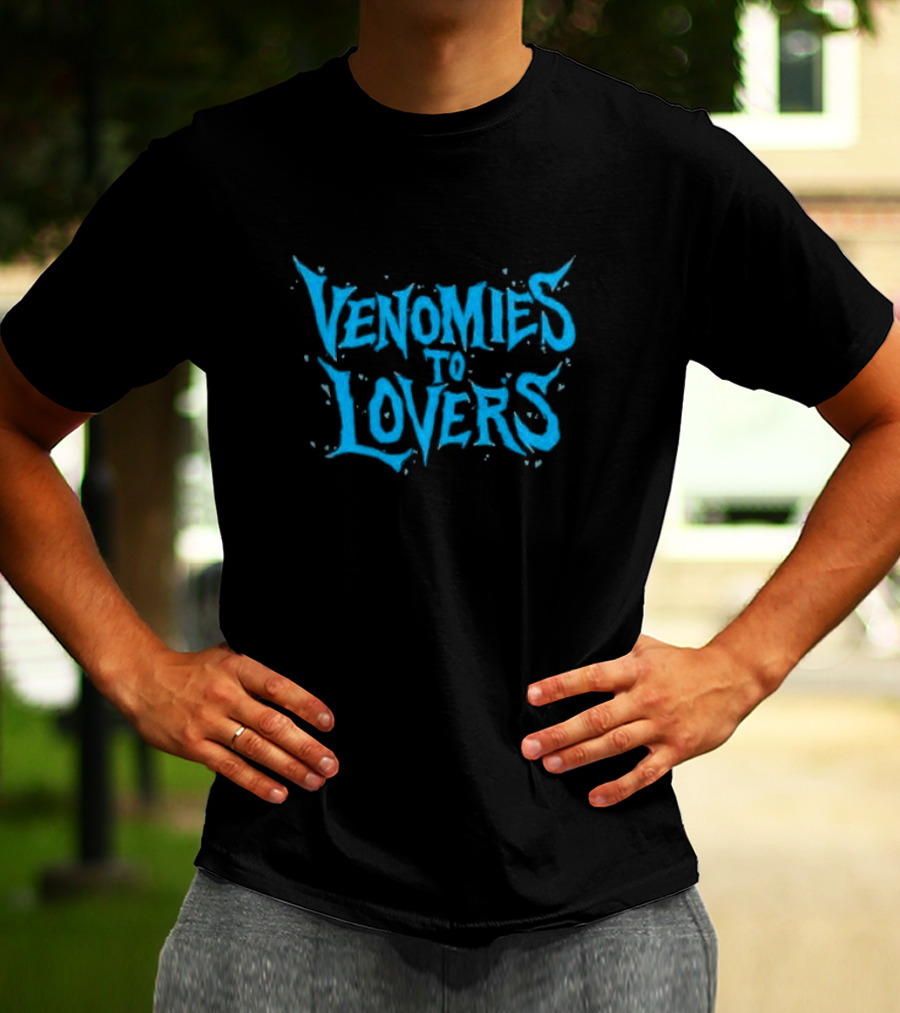 Venomies To Lovers Super Yaki Text Blue T-Shirt
