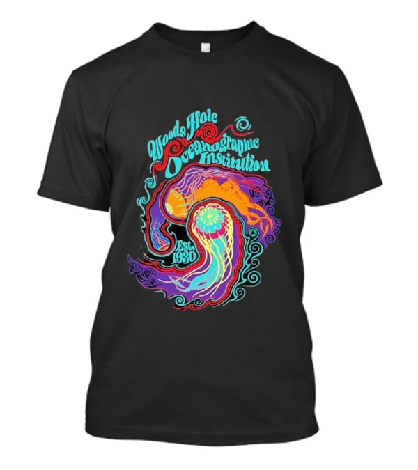 Woods Hole Oceanographic Institution Est 1930 Psychedelic Marine Swirl T-Shirt