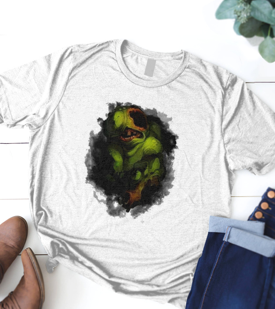 Binding Of Isaac Four Souls Pestilence Creepy Green Monster Card T-Shirt