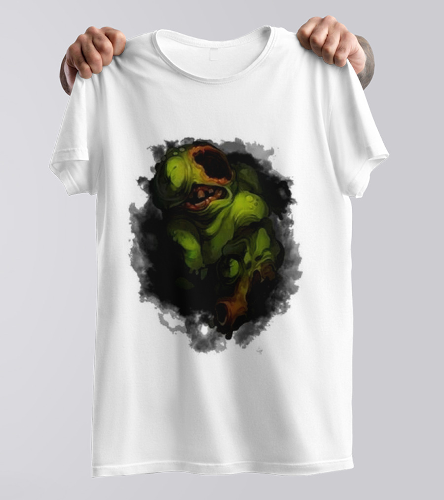 Binding Of Isaac Four Souls Pestilence Creepy Green Monster Card T-Shirt