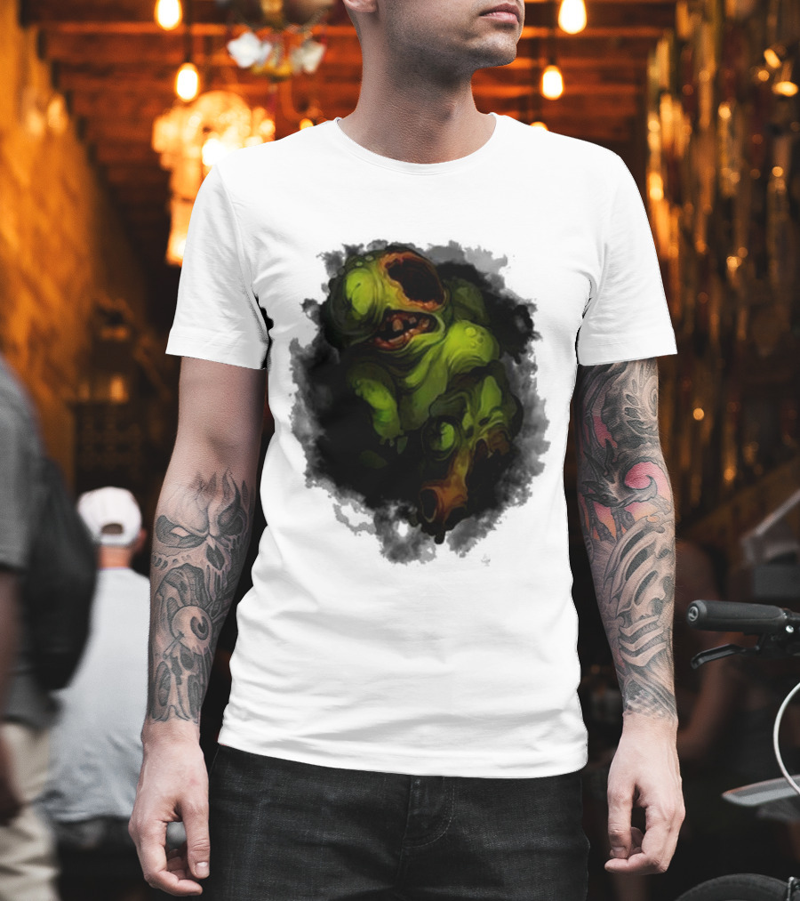 Binding Of Isaac Four Souls Pestilence Creepy Green Monster Card T-Shirt