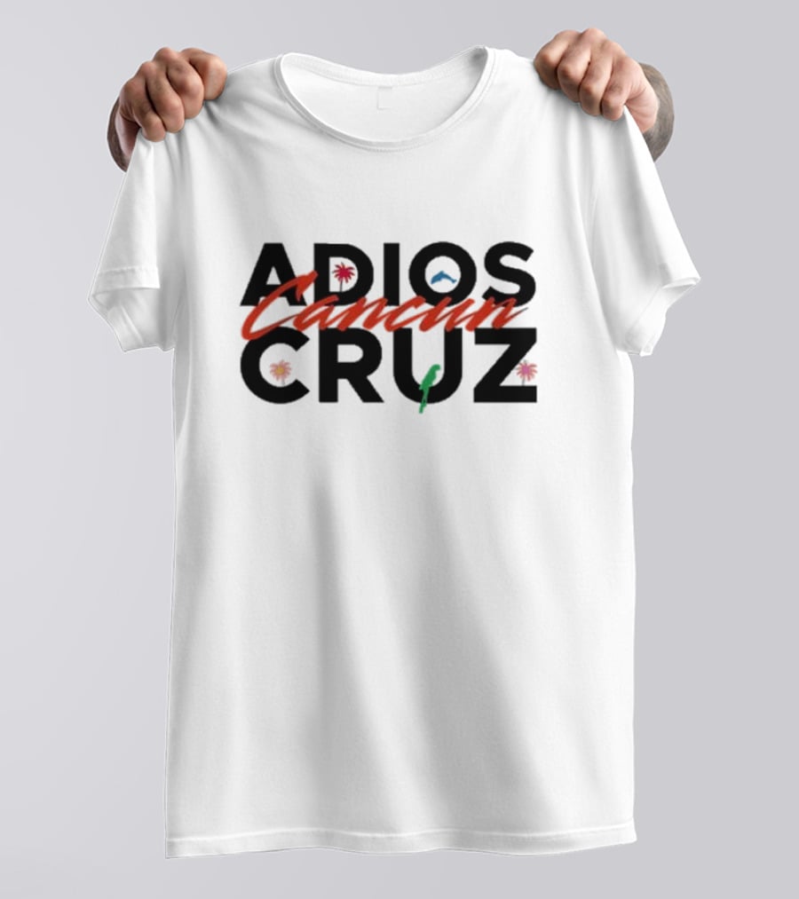 Colin Allred Adios Cancun Cruz Palm Tree Tropical Parrot T-Shirt