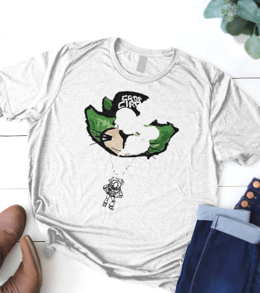 Crop City Astronaut Cat Parachute Puff Print T-Shirt