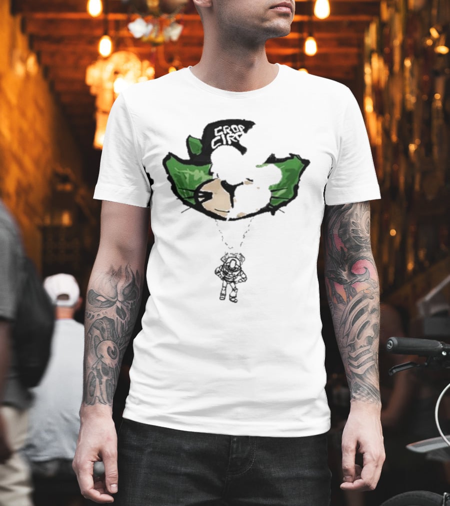 Crop City Astronaut Cat Parachute Puff Print T-Shirt
