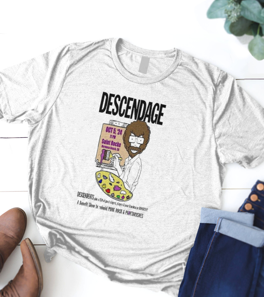 Descendage Featuring Descendents Plus Guest Singers At Saint Rocke Hermosa Beach Benefit For Punk Rock And Paintbrushes October 5 T-Shirt