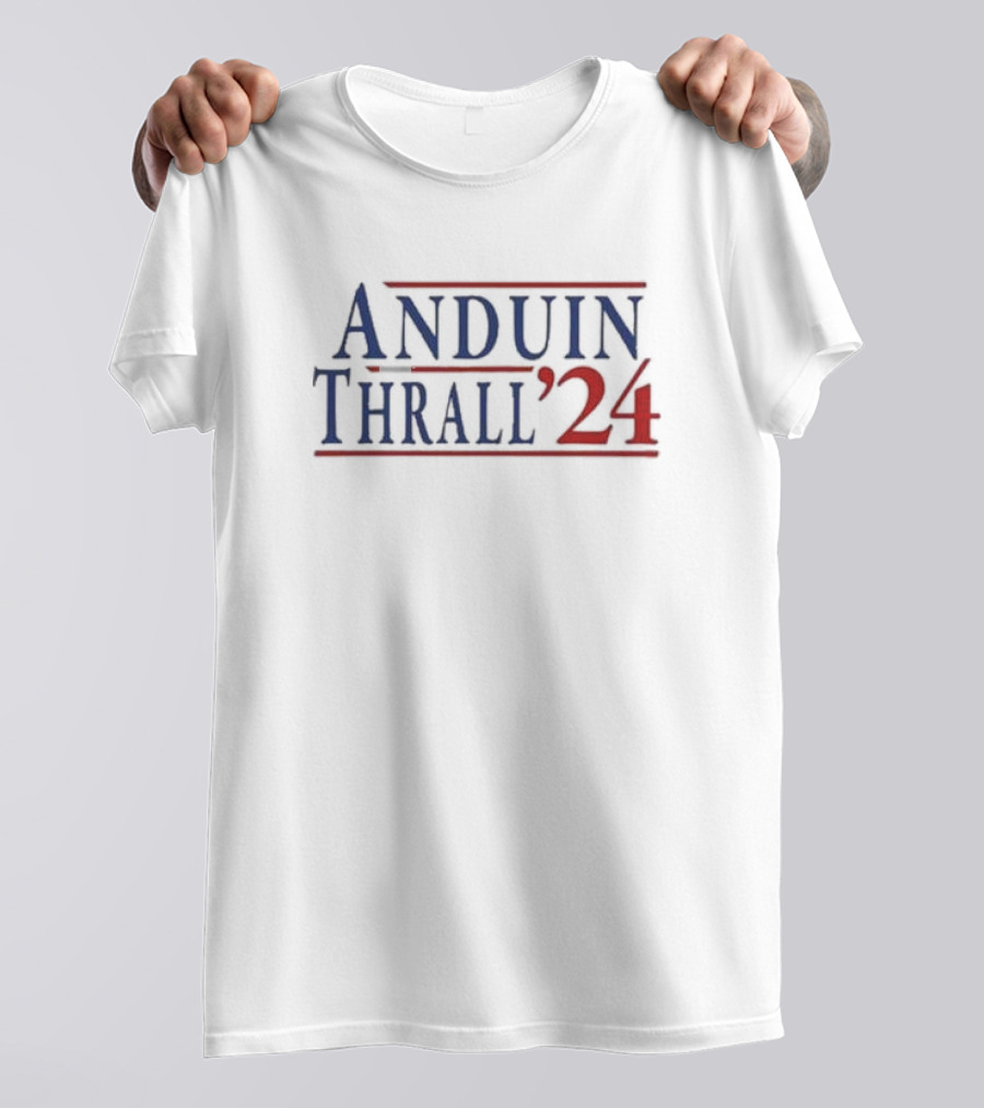 Josh Keaton Wearing Anduin Thrall ’24 Campaign T-Shirt
