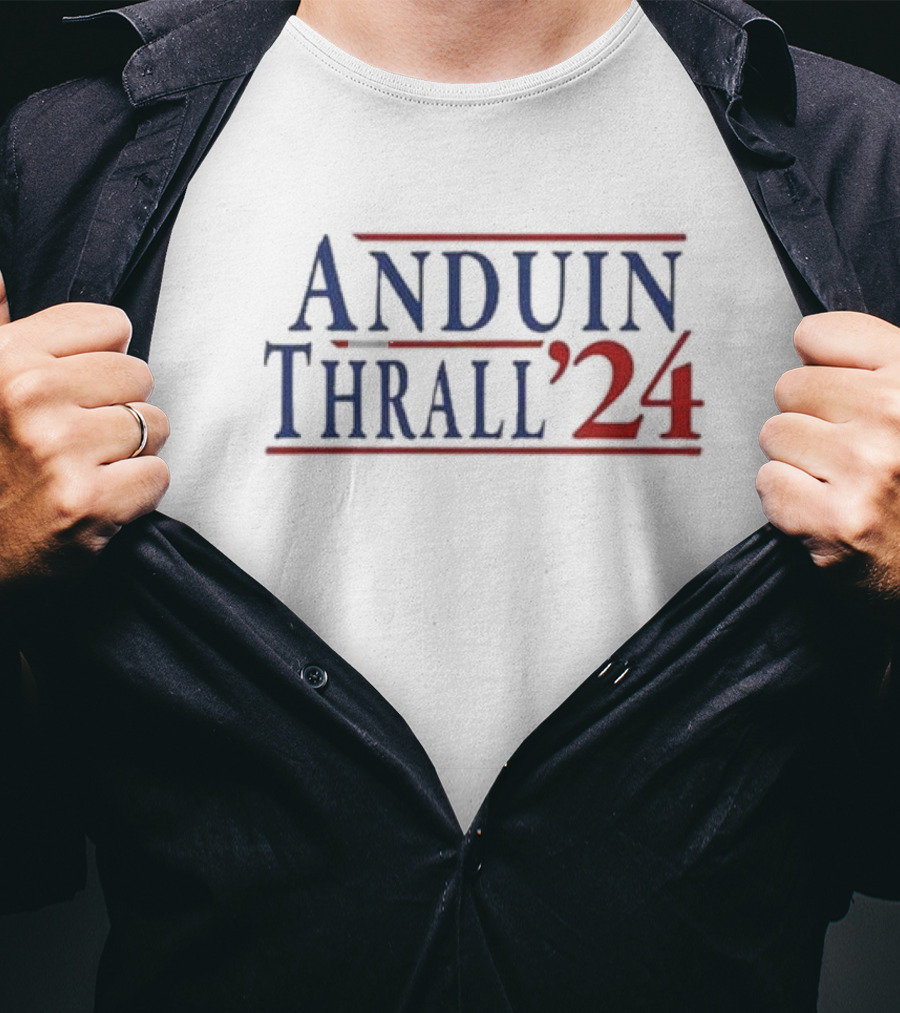 Josh Keaton Wearing Anduin Thrall ’24 Campaign T-Shirt
