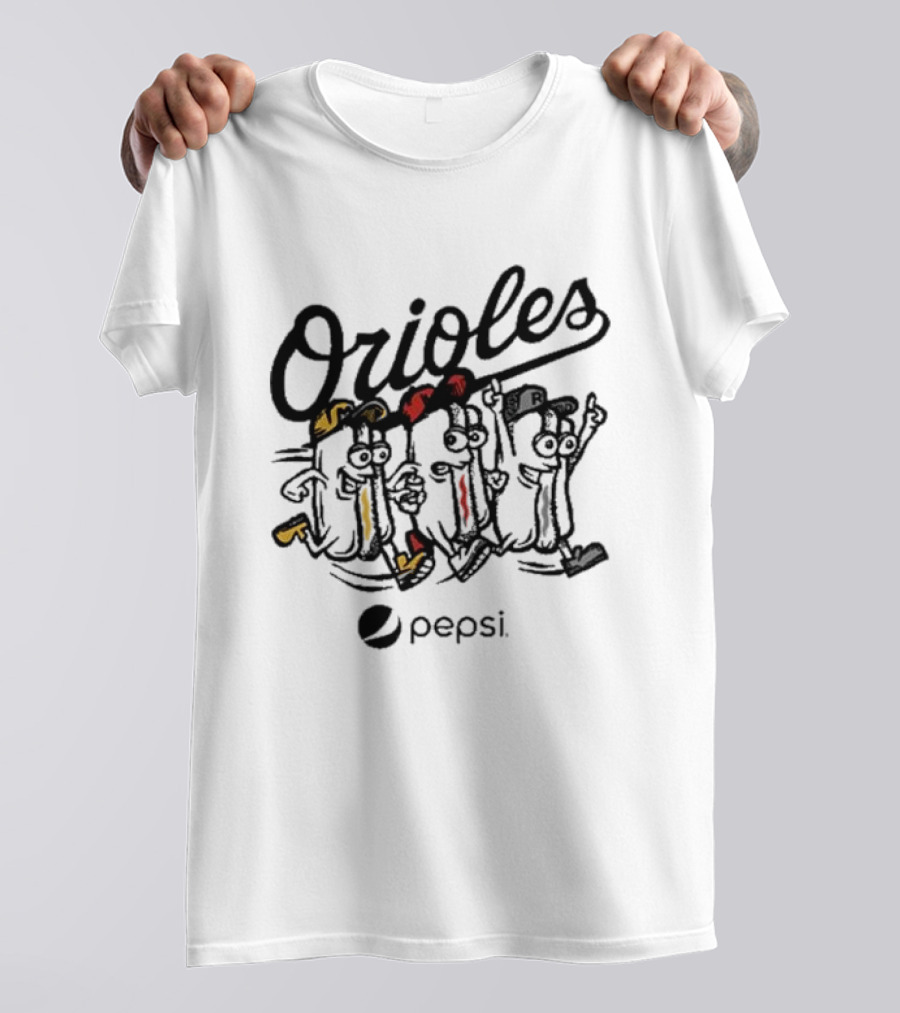 Orioles Pepsi Hot Dog Characters Race T-Shirt