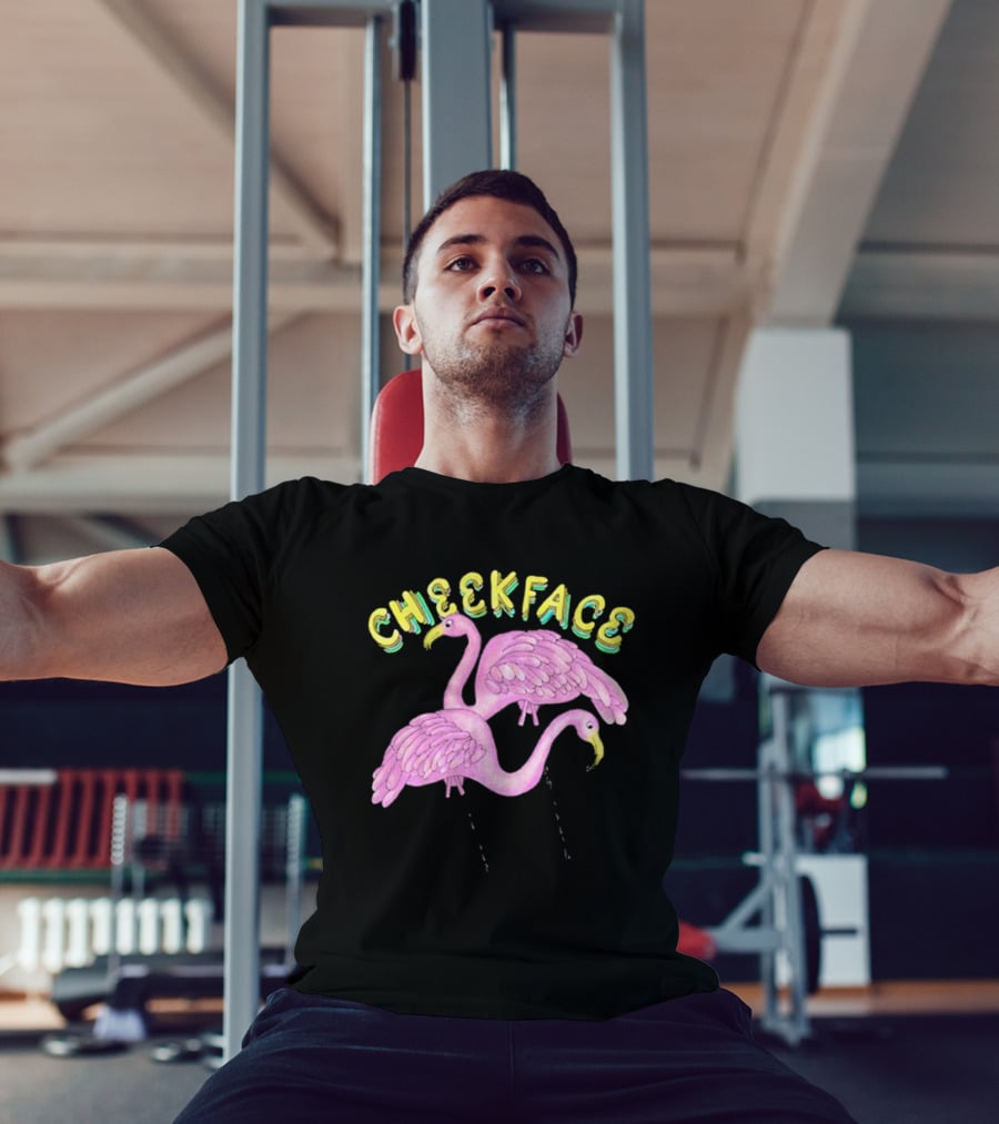 Cheekface Pink Flamingos T-Shirt