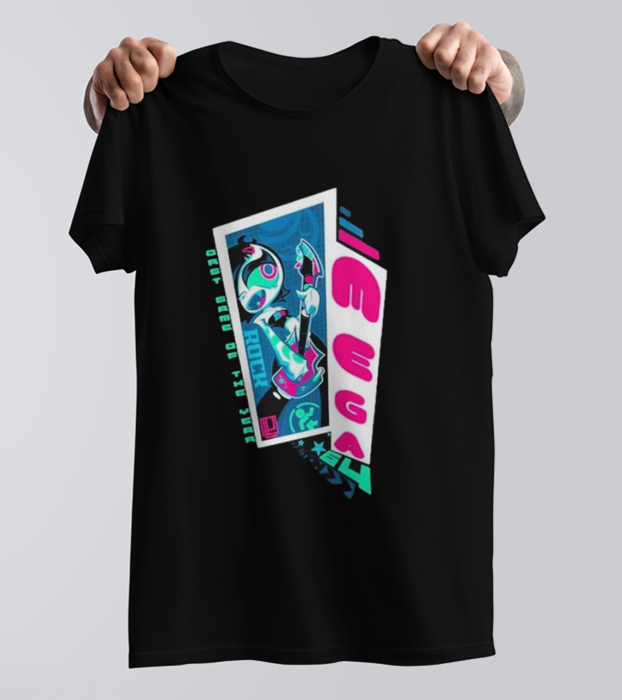 Mega64 Shred Neon Rocker Guitar Stars T-Shirt