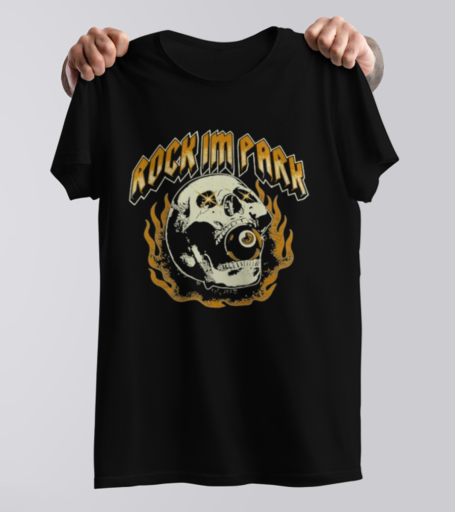 Rock Im Park Flaming Skull T-Shirt