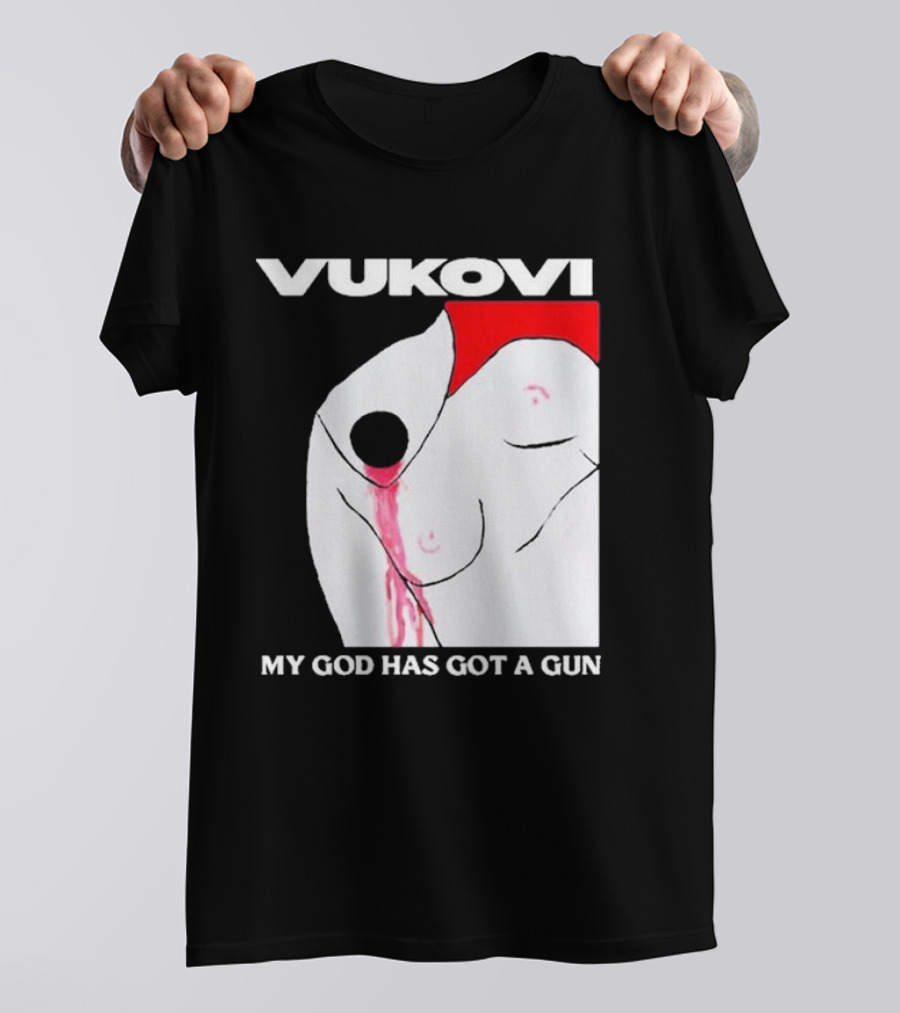 Vukovi My God Has Got A Gun Bold Graphic Concept T-Shirt