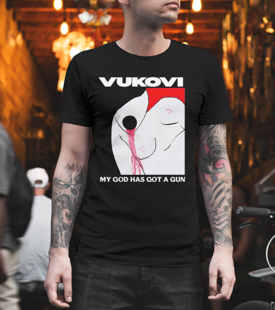 Vukovi My God Has Got A Gun Bold Graphic Concept T-Shirt
